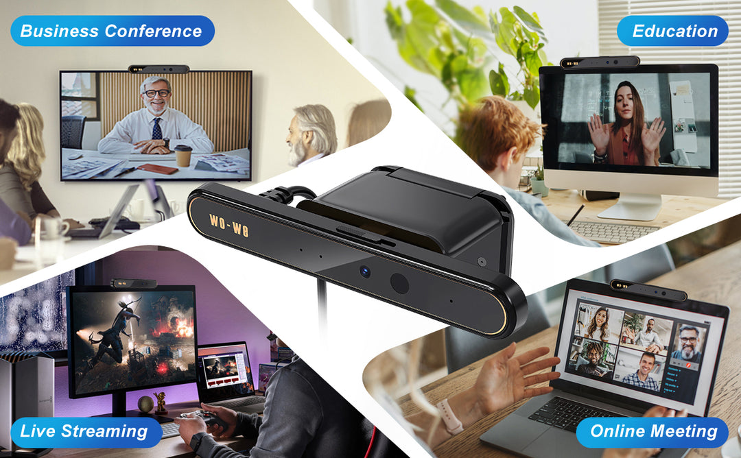 wo-we Windows Hello Face Recognition 1080P Webcam