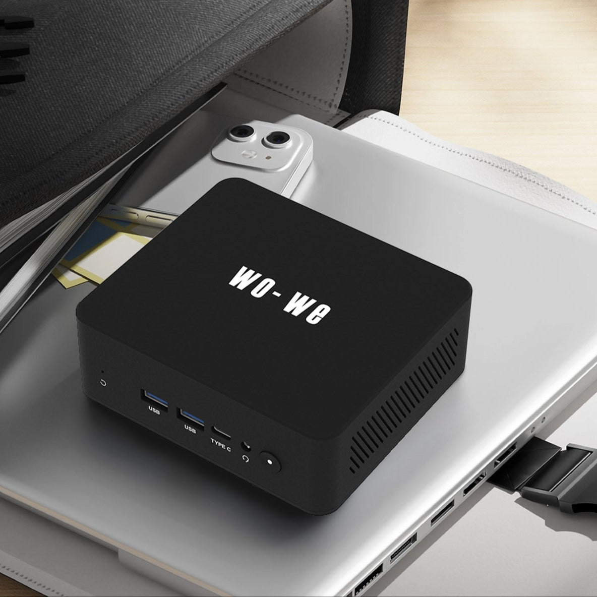 wo-we Desktop Mini PC AMD Ryzen 3500U 8GB DDR4 256GB NVMe