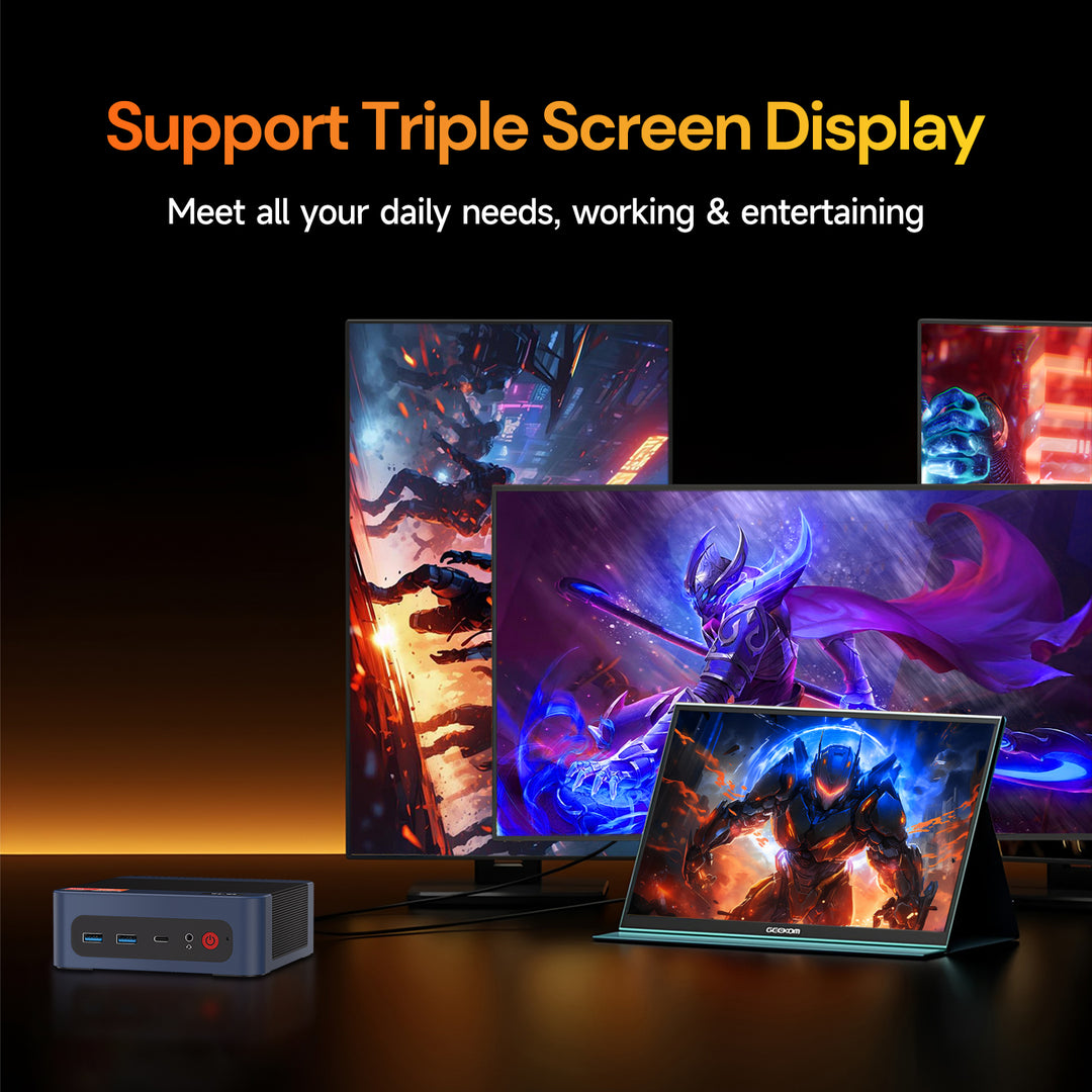 wo-we P8 Mini PC AMD Ryzen 5 7640HS (Max 5.0GHz) 6C/12T Gaming PC, 32GB DDR5 RAM 1TB PCIe4.0 SSD, USB4 Support 8K, Dual 2.5GbE LAN WIFI6E/BT5.2,HDMI,DP, Radeon 760M Micro PC,Business,Home