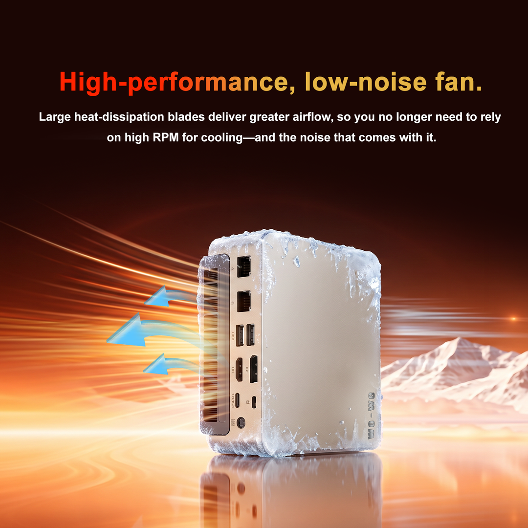 wo-we AM4 Upgradeable CPU H7 Mini PC AMD Ryzen 3 3200G, 8GB DDR4 256GB SSD ,2×2.5G LAN, WiFi 6E/BT 5.2