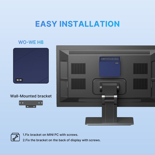 wo-we Ai Mini PC Intel core 3 304 8GB LPDDR5 256GB SSD Dual NIC LAN
