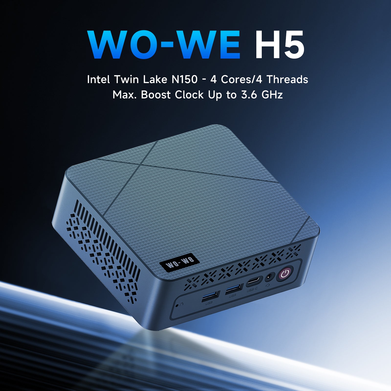 Wowie Computer wo-we H5 Mini PC N150 (Max 3.6GHz) Mini Computer, 16GB DDR4 RAM 512GB