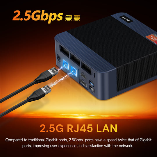 wo-we P8 Mini PC AMD Ryzen 5 7640HS (Max 5.0GHz) 6C/12T Gaming PC, 32GB DDR5 RAM 1TB PCIe4.0 SSD, USB4 Support 8K, Dual 2.5GbE LAN WIFI6E/BT5.2,HDMI,DP, Radeon 760M Micro PC,Business,Home