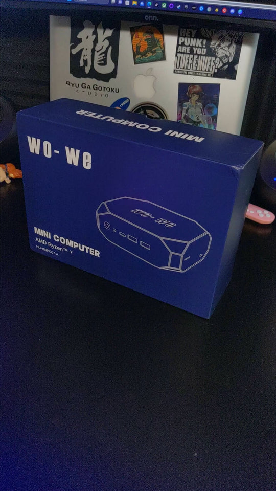 wo-we Mini PC with AMD Ryzen 7 3750H,  Radeon RX Vega 10 Graphics, 8G DDR4, 256G M.2 NVME SSD