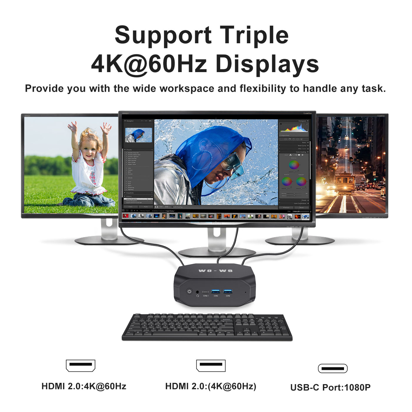 NiPoGi AMD Ryzen 7 3750H Mini PC Gamer, 16 Go DDR4 Dual Channel 512 Go M.2  SSD Mini Ordinateur, Graphique Radeon RX Vega 10, HDMI+DP+Type-C 4K Triple  Display, RJ45-LAN, WiFi 5, BT